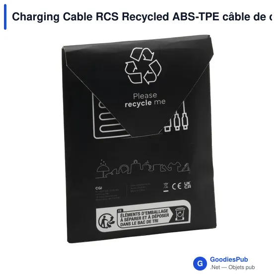 Câble de charge personnalisable en ABS recyclé avec logo - Image 12