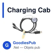 Câble de charge personnalisable en ABS recyclé avec logo - Miniature 6