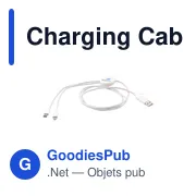 Câble de charge personnalisable en ABS recyclé avec logo - Miniature 8