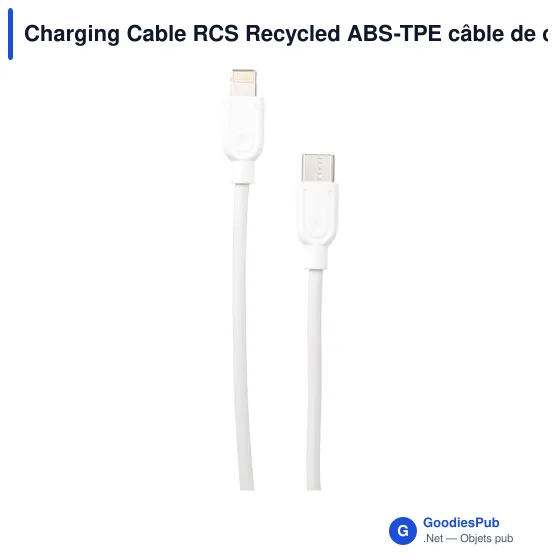 Câble de charge personnalisable en ABS recyclé avec logo - Image 9