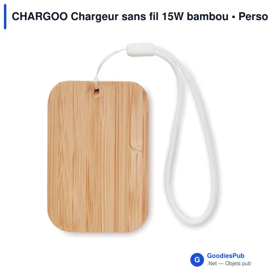 CHARGOO Chargeur sans fil 15W bambou - Image 4