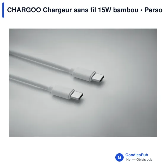 CHARGOO Chargeur sans fil 15W bambou - Image 5