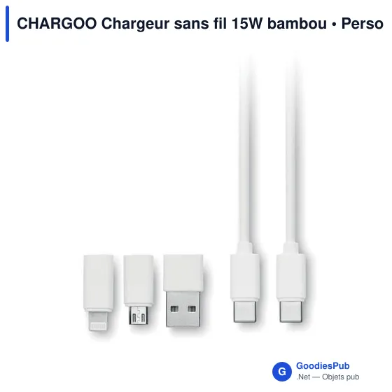 CHARGOO Chargeur sans fil 15W bambou - Image 7