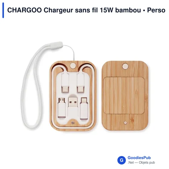 CHARGOO Chargeur sans fil 15W bambou - Image 8