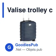 Valise trolley cabine personnalisable 18 pouces avec logo - ABS et polyester - Miniature 5