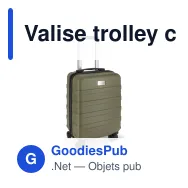 Valise trolley cabine personnalisable 18 pouces avec logo - ABS et polyester - Miniature 7