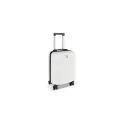 Variante Blanc - Valise trolley cabine personnalisable 18 pouces avec logo - ABS et polyester