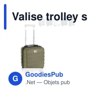 Valise trolley sous le siège personnalisable 14 pouces avec logo - ABS et polyester - Miniature 1