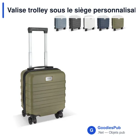 Valise trolley sous le siège personnalisable 14 pouces avec logo - ABS et polyester