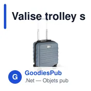 Valise trolley sous le siège personnalisable 14 pouces avec logo - ABS et polyester - Miniature 2