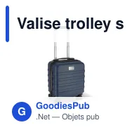 Valise trolley sous le siège personnalisable 14 pouces avec logo - ABS et polyester - Miniature 3