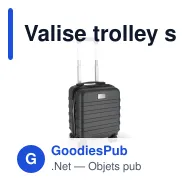 Valise trolley sous le siège personnalisable 14 pouces avec logo - ABS et polyester - Miniature 4