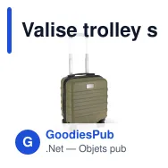 Valise trolley sous le siège personnalisable 14 pouces avec logo - ABS et polyester - Miniature 5