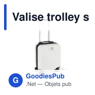 Valise trolley sous le siège personnalisable 14 pouces avec logo - ABS et polyester - Miniature 6
