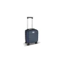 Variante Bleu foncé - Valise trolley sous le siège personnalisable 14 pouces avec logo - ABS et polyester