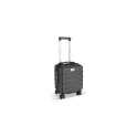 Variante Noir - Valise trolley sous le siège personnalisable 14 pouces avec logo - ABS et polyester