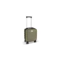 Variante Vert olive - Valise trolley sous le siège personnalisable 14 pouces avec logo - ABS et polyester