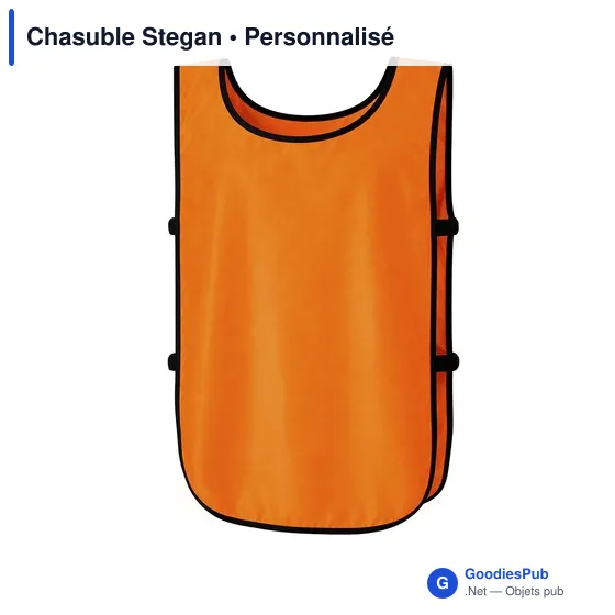 Chasuble personnalisable en polyester avec logo - Chasuble Stegan - Image 5