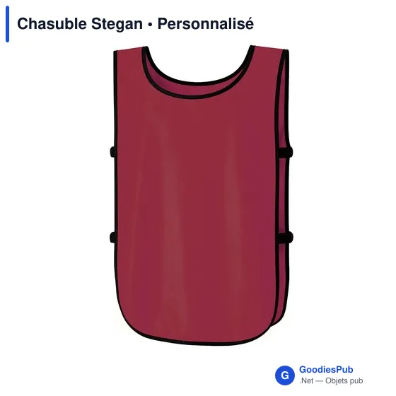 Chasuble personnalisable en polyester avec logo - Chasuble Stegan - Image 9