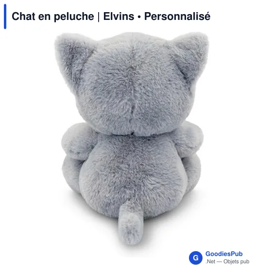 Peluche personnalisable Chat Elvins avec logo - Image 3