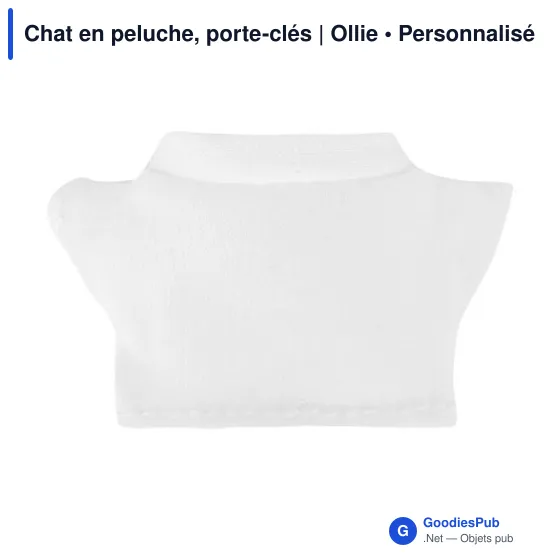 Porte-clés en peluche personnalisable avec logo - Chat Ollie - Image 7
