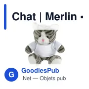 Peluche personnalisable Chat avec T-shirt pour logo - Merlin - Miniature 1
