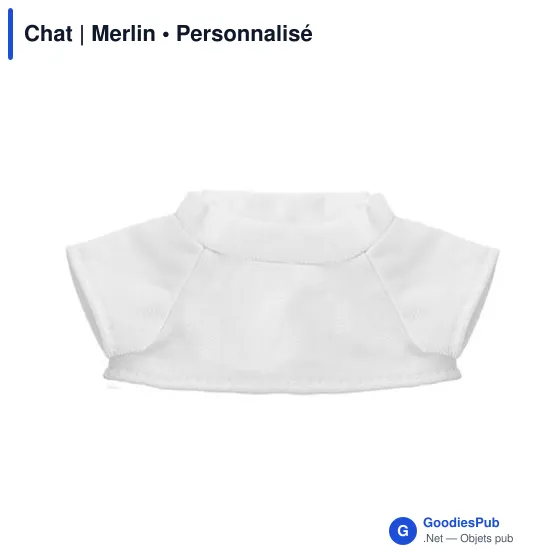 Peluche personnalisable Chat avec T-shirt pour logo - Merlin - Image 4