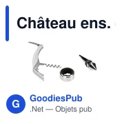 Coffret accessoires à vin personnalisable avec logo - Château ens. de sommelier - Miniature 1