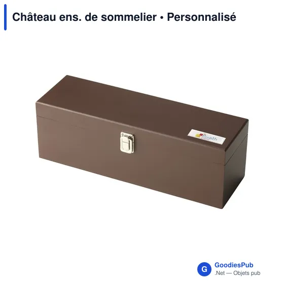 Coffret accessoires à vin personnalisable avec logo - Château ens. de sommelier - Image 3