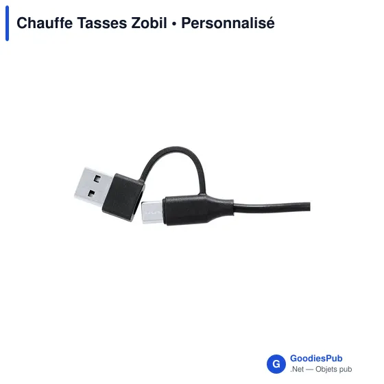 Chauffe-tasse personnalisable en bambou avec logo - Zobil - Image 5