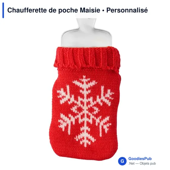 Chaufferette de poche personnalisable Maisie avec logo - Image 4