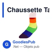 Chaussettes personnalisables Tarox avec logo - Design Rainbow - Miniature 3