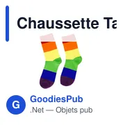 Chaussettes personnalisables Tarox avec logo - Design Rainbow - Miniature 4