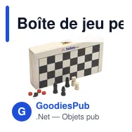 Boîte de jeu personnalisable CheckMate Game Box 3-in-1 avec logo - Miniature 1