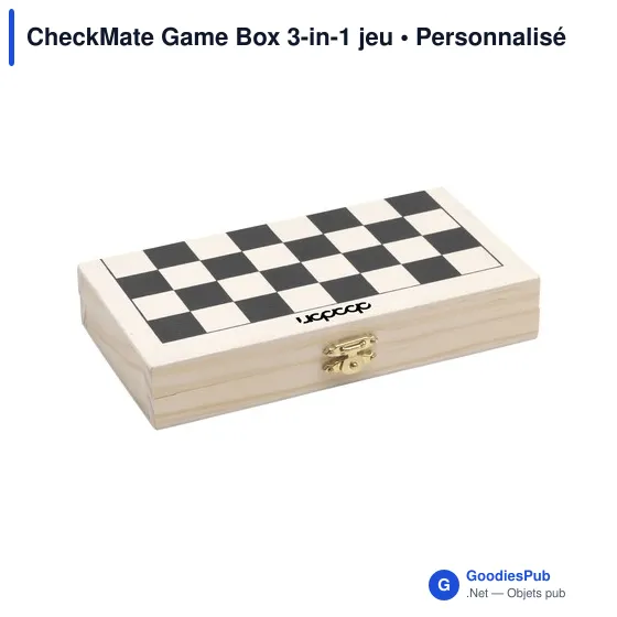 Boîte de jeu personnalisable CheckMate Game Box 3-in-1 avec logo - Image 5