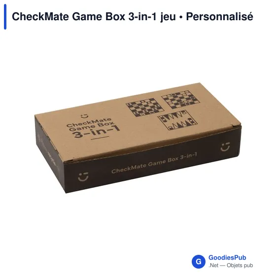 Boîte de jeu personnalisable CheckMate Game Box 3-in-1 avec logo - Image 6