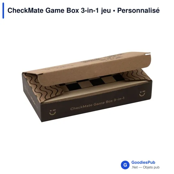 Boîte de jeu personnalisable CheckMate Game Box 3-in-1 avec logo - Image 7