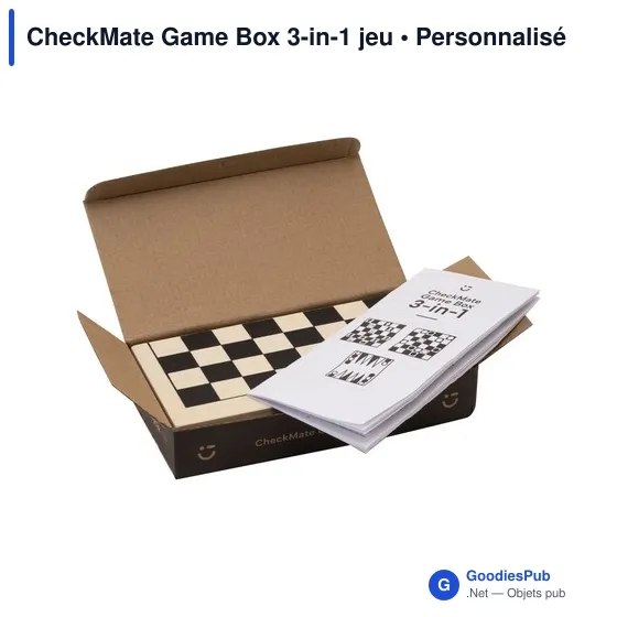 Boîte de jeu personnalisable CheckMate Game Box 3-in-1 avec logo - Image 8