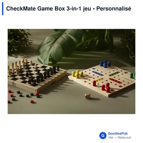 Boîte de jeu personnalisable CheckMate Game Box 3-in-1 avec logo - Image 9