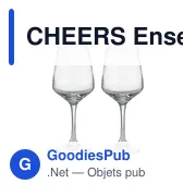 CHEERS Ensemble de 2 verres à vin - Miniature 1
