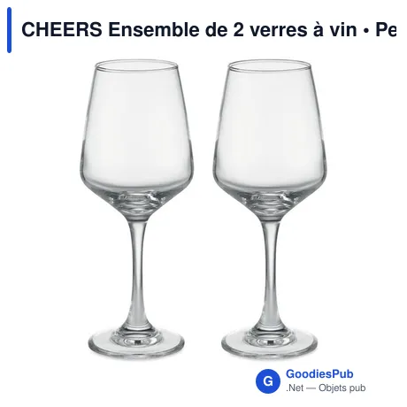 CHEERS Ensemble de 2 verres à vin
