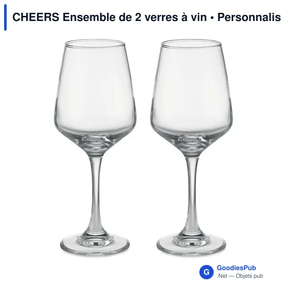 CHEERS Ensemble de 2 verres à vin - Image 1