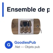 Ensemble de plateau à fromage personnalisable avec logo - 4 pièces - Miniature 4