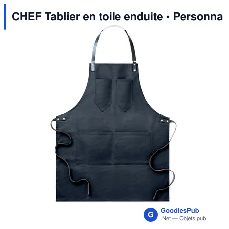 CHEF Tablier en toile enduite