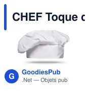 CHEF Toque de chef en coton 130g/m2 - Miniature 1