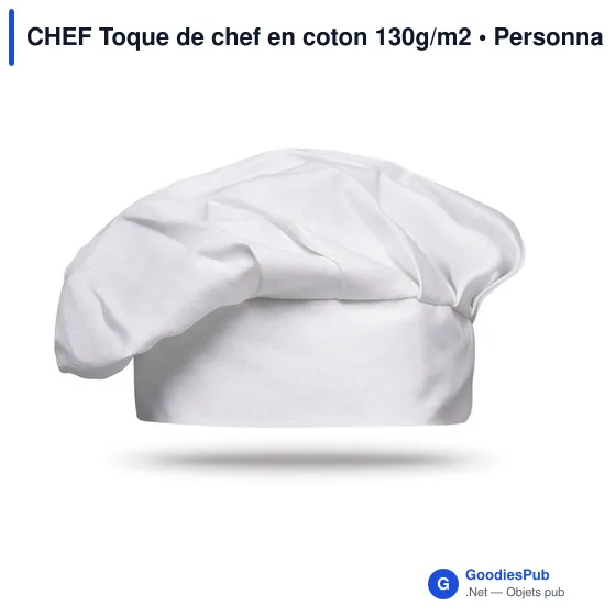 CHEF Toque de chef en coton 130g/m2 - Image 1