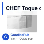 CHEF Toque de chef en coton 130g/m2 - Miniature 2