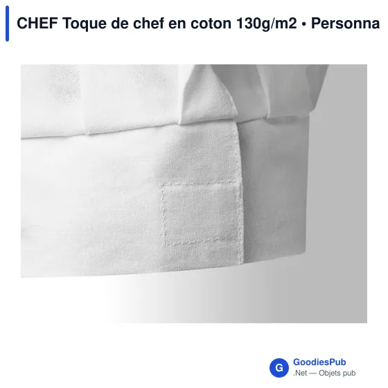 CHEF Toque de chef en coton 130g/m2 - Image 2