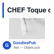 CHEF Toque de chef en coton 130g/m2 - Miniature 3