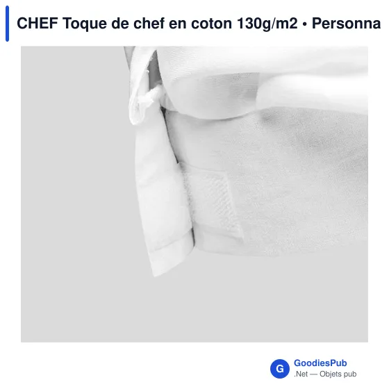 CHEF Toque de chef en coton 130g/m2 - Image 3